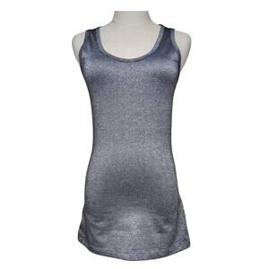 Lola Dark Silver Shimmer Sleeveless Tank Top